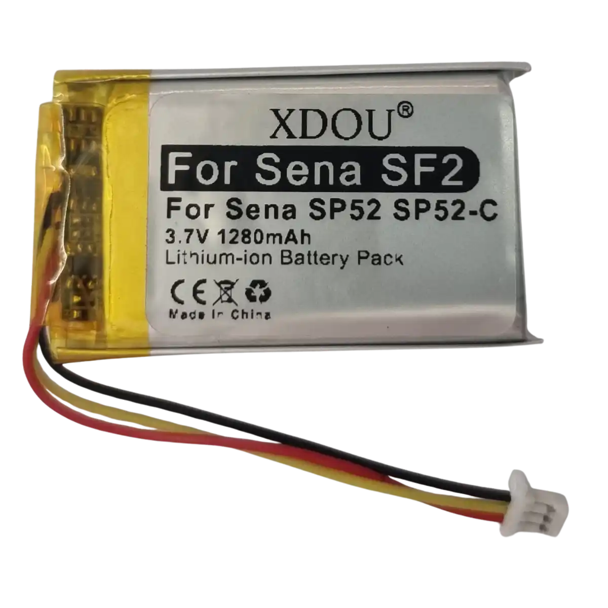 Batterie 3.7v Li-Po 1280mAh pour intercom Sena 3 fils SP52