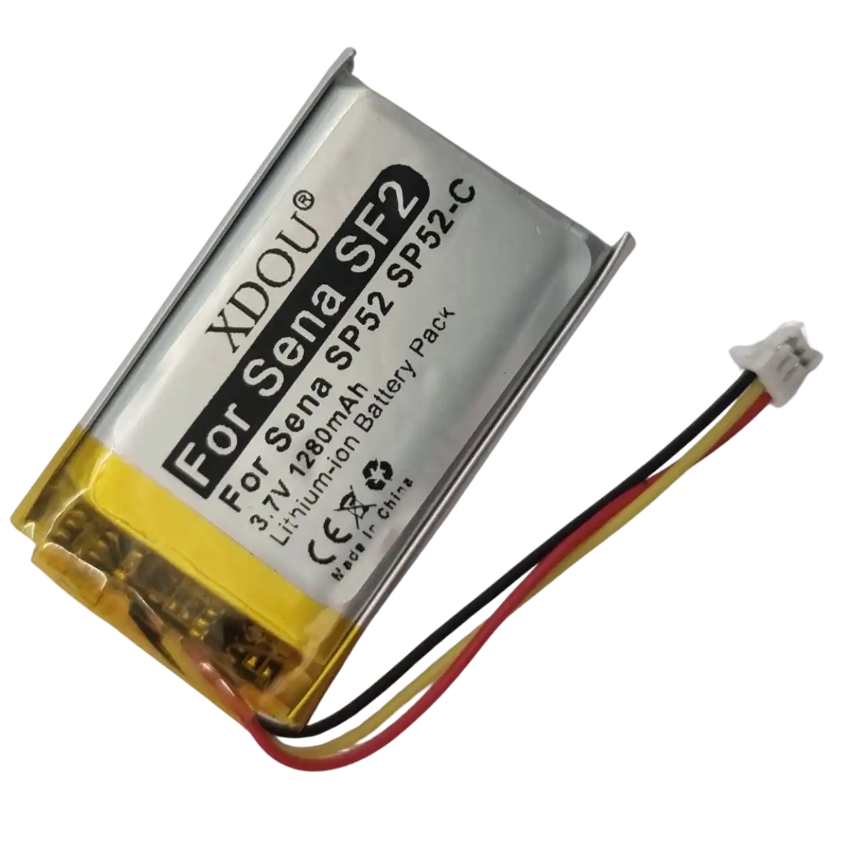 Batterie 3.7v Li-Po 1280mAh pour intercom Sena 3 fils SP52
