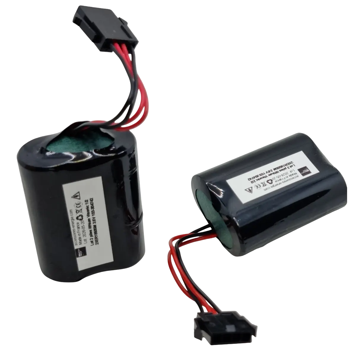 Lot 2 piles lithium Visonic 2XER18505M 3.6V mcs-740