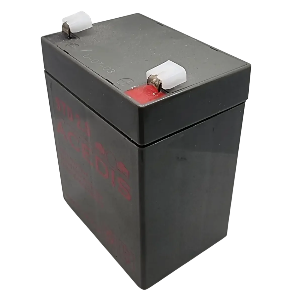 Batterie plomb étanche noire, connecteurs faston, pour alarme ou alimentation d’appareil électronique