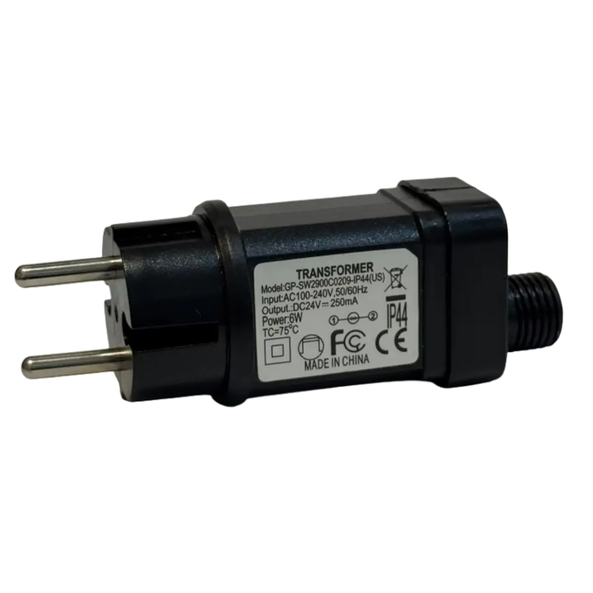 Transformateur secteur 24V – 6W pour guirlandes de décoration et de Noël