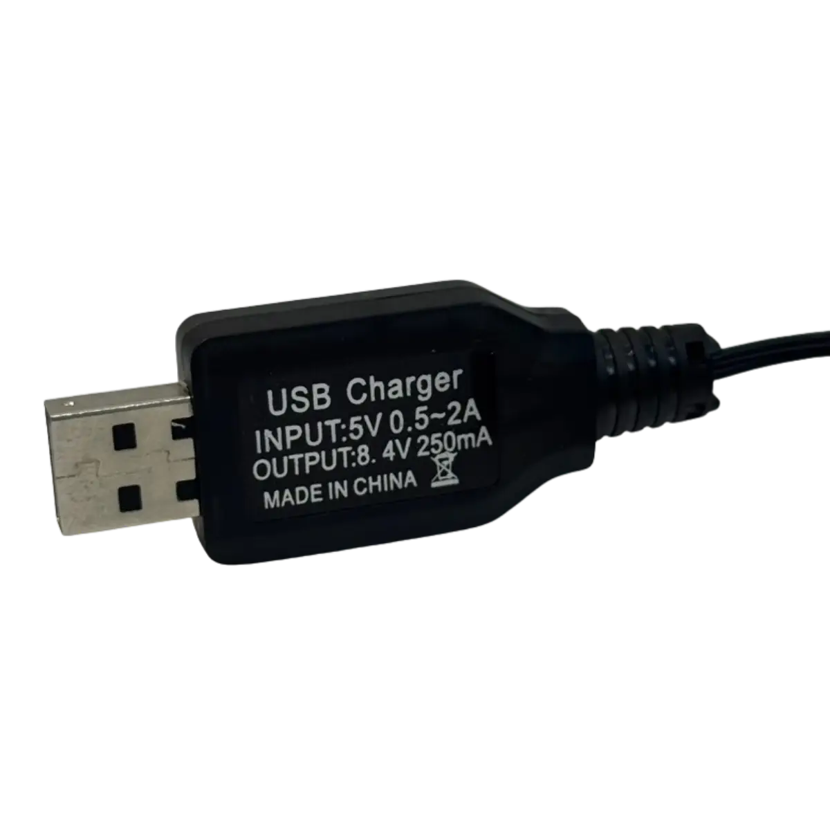 Chargeur USB 8.4V 250mA pour jouets radiocommandés 2PINS
