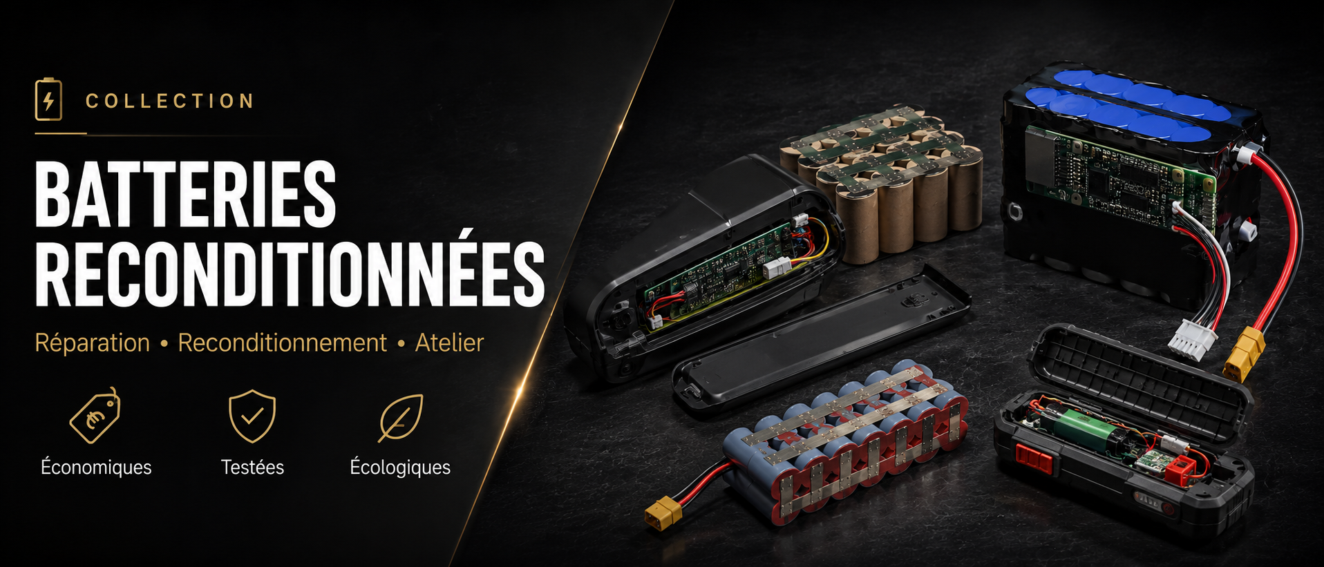 Batteries reconditionnées avec remplacement des cellules et diagnostic en atelier