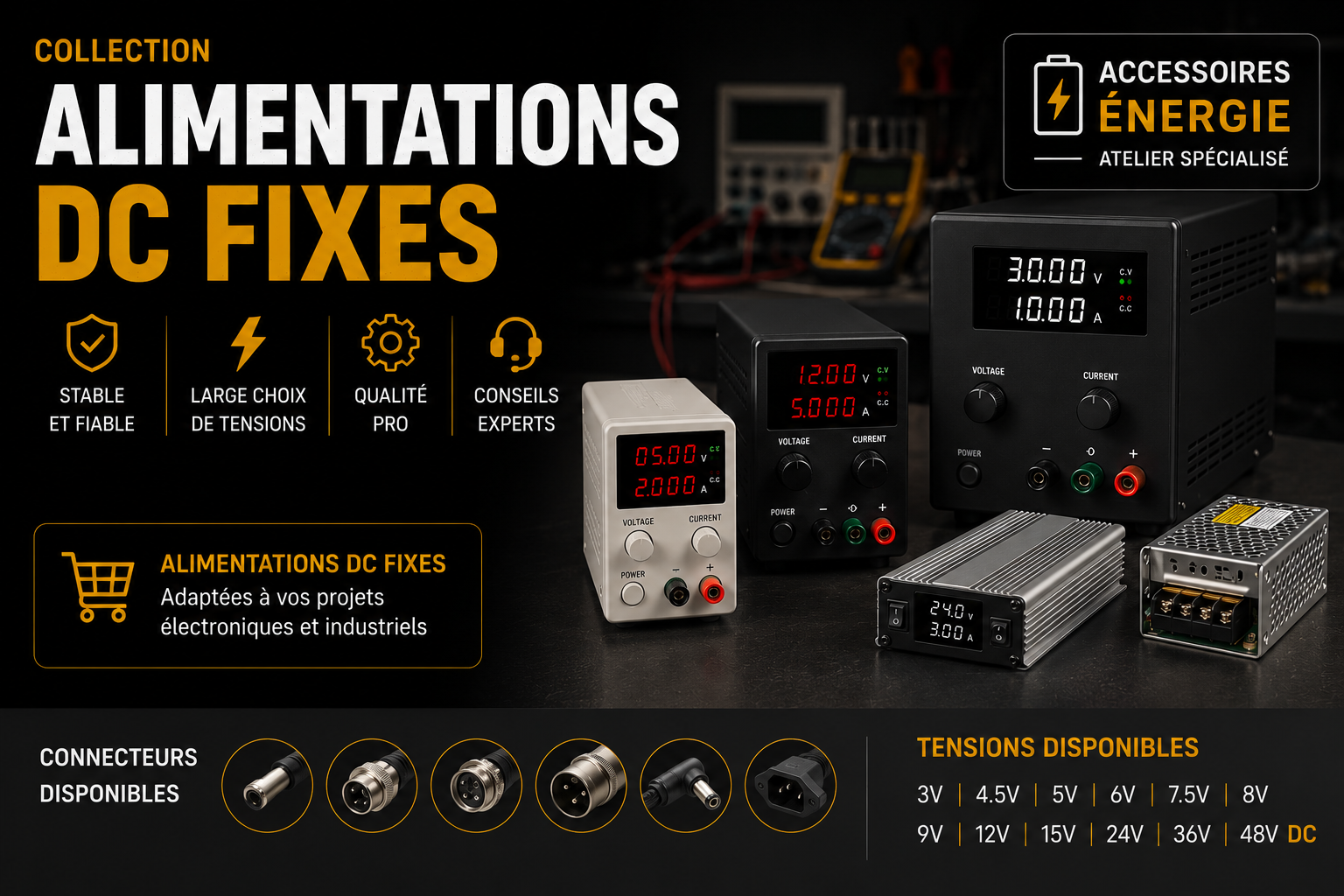 Alimentations dc fixes