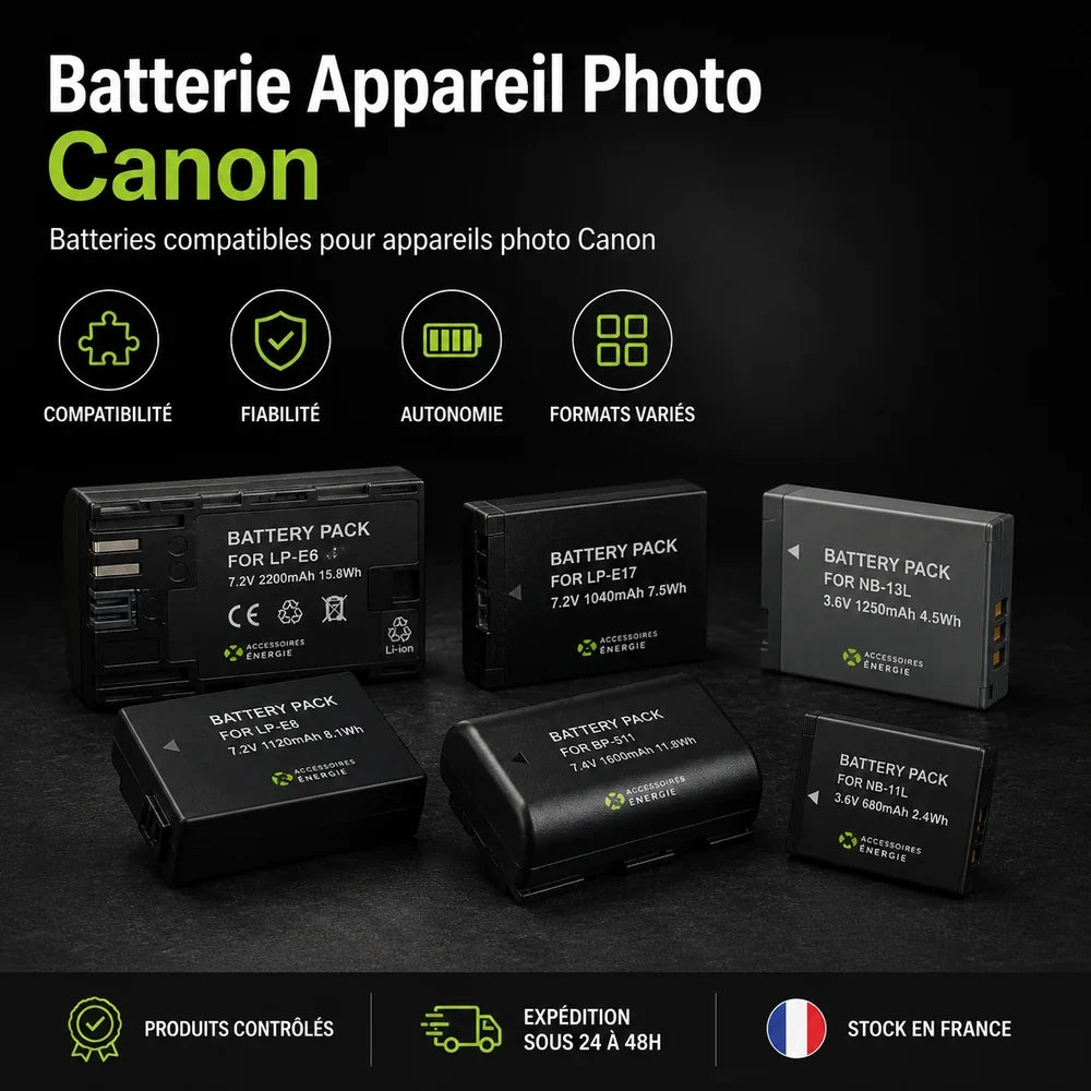 Batterie Appareil Photo Canon