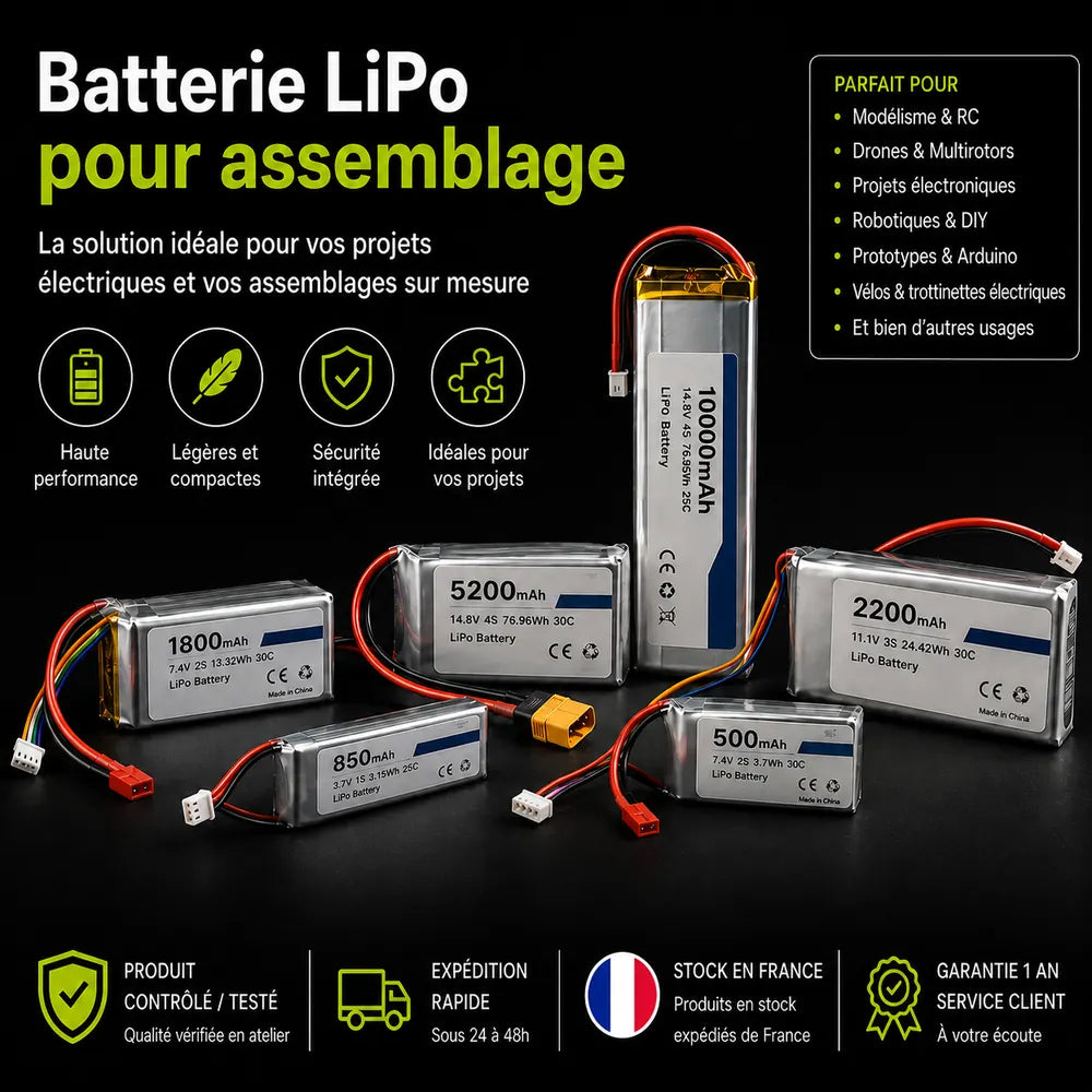 Batterie Lipo pour assemblage