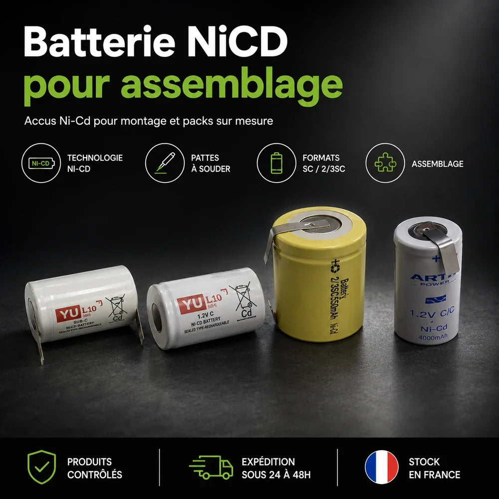 Batterie NiCD pour assemblage