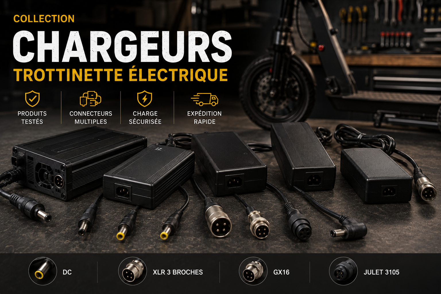 nos chargeurs de trottinette