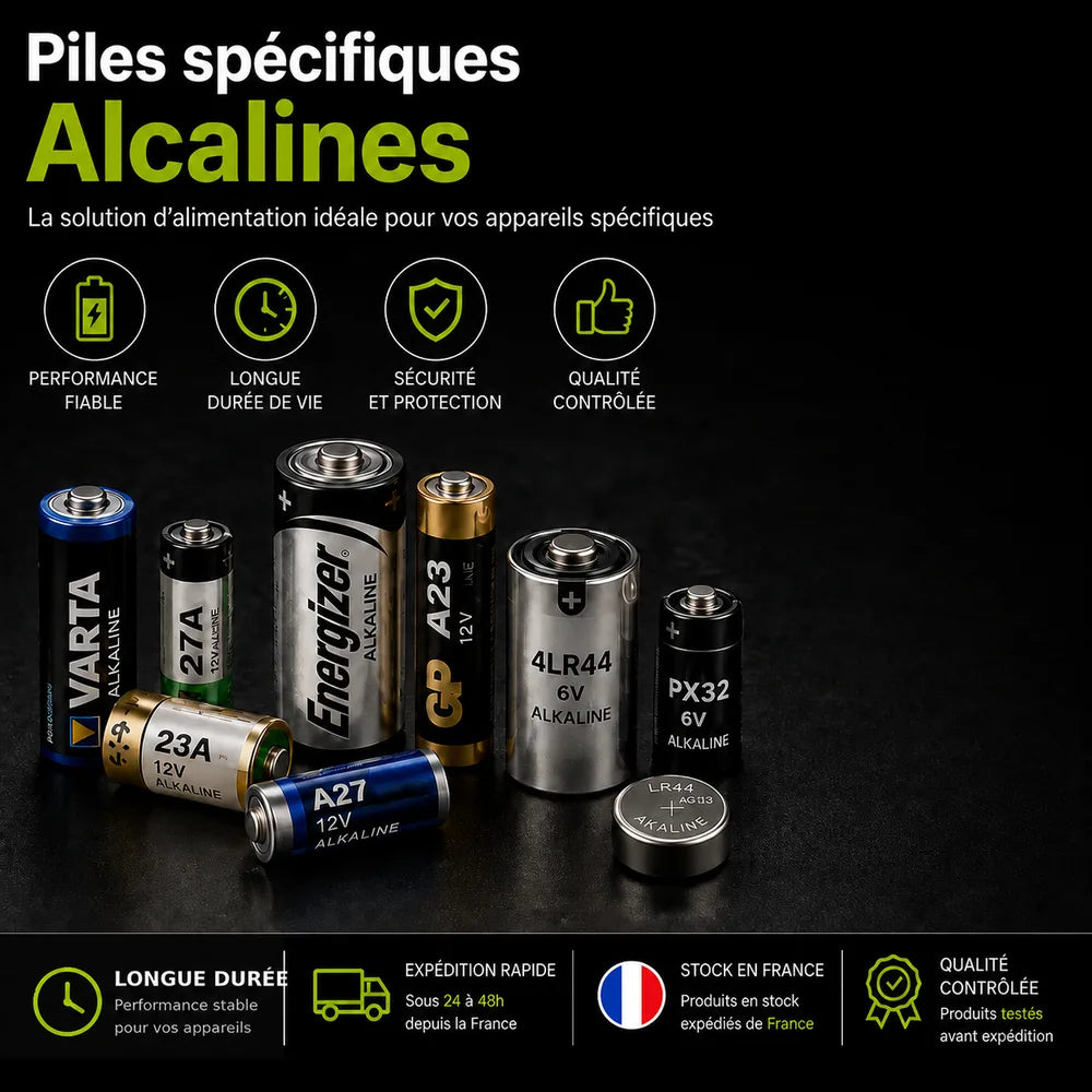 Piles spécifiques Alcalines