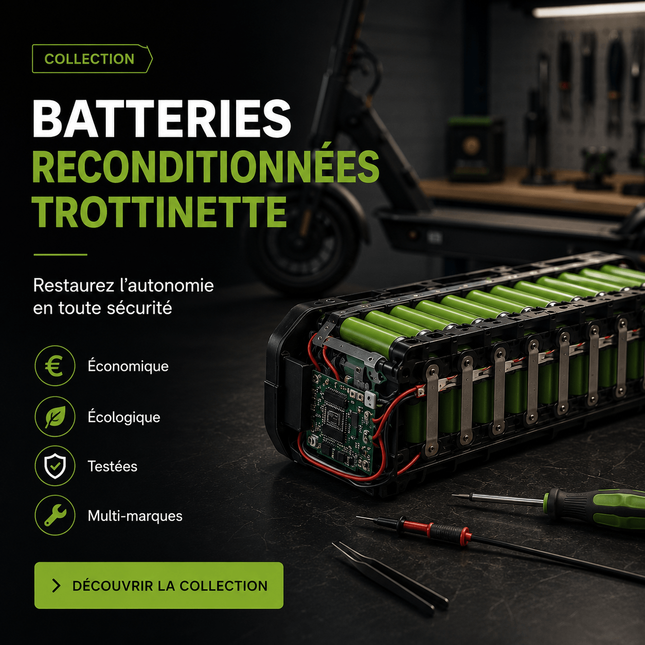 Batteries reconditionnées trottinette