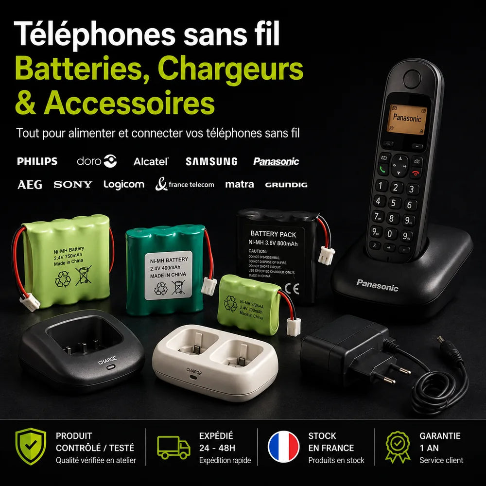 Téléphones sans fil - Batteries, Chargeurs & Accessoires