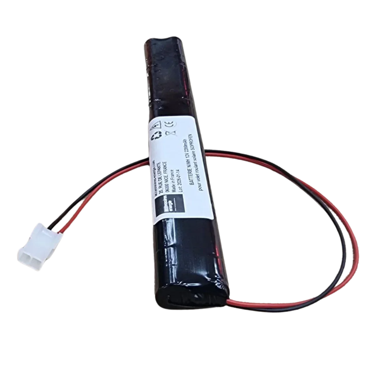 Batterie NiMH 12V 2200mAh pour moteur de volet roulant solaire TOIROL / UNAFERM Accessoires Energie