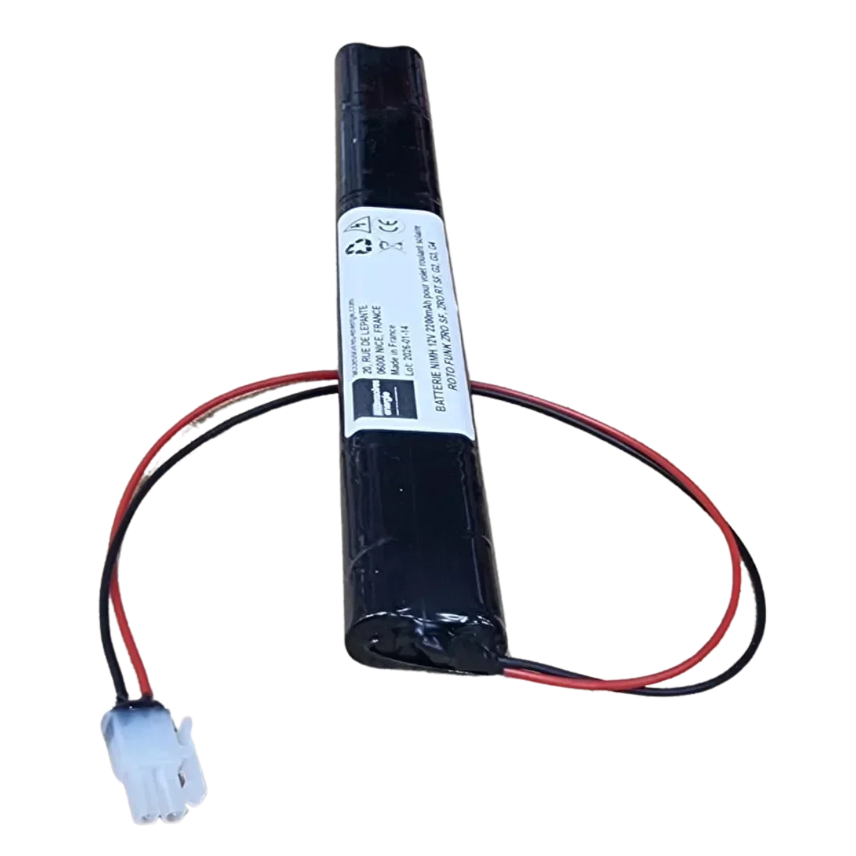 Batterie NiMH 12V 2200mAh pour moteur de volet roulant solaire TOIROL / UNAFERM Accessoires Energie