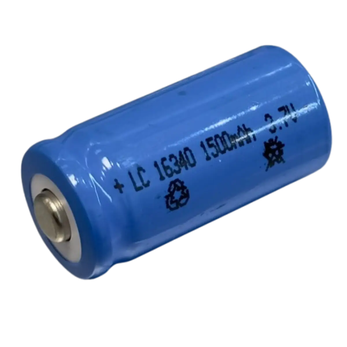 Batterie 16430 3.7V 1500mAh Rechargeable côté positif