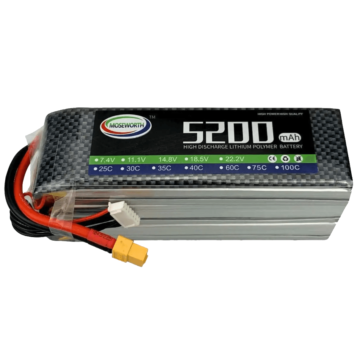 Batterie Lipo Drone 6S 22.2v 5200mAh 150c