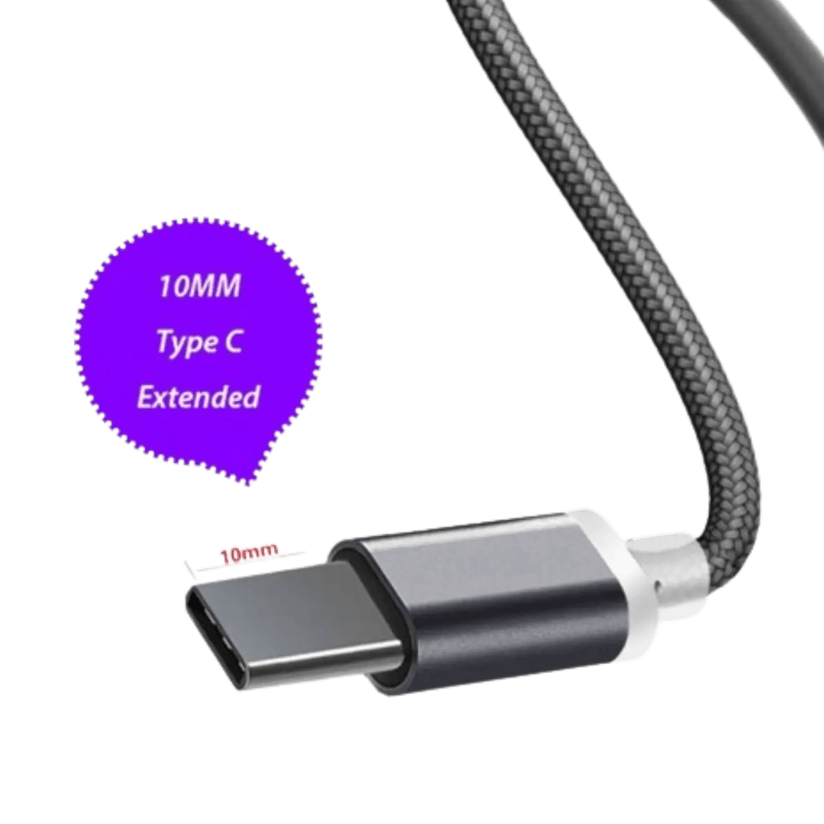 Câble de 2m de Chargement avec Fiche USB-C Longue