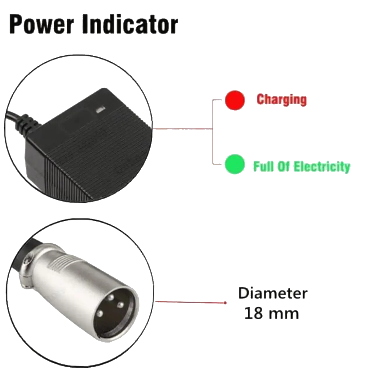 Charger 42v 2A 3 Pin XLR Connector