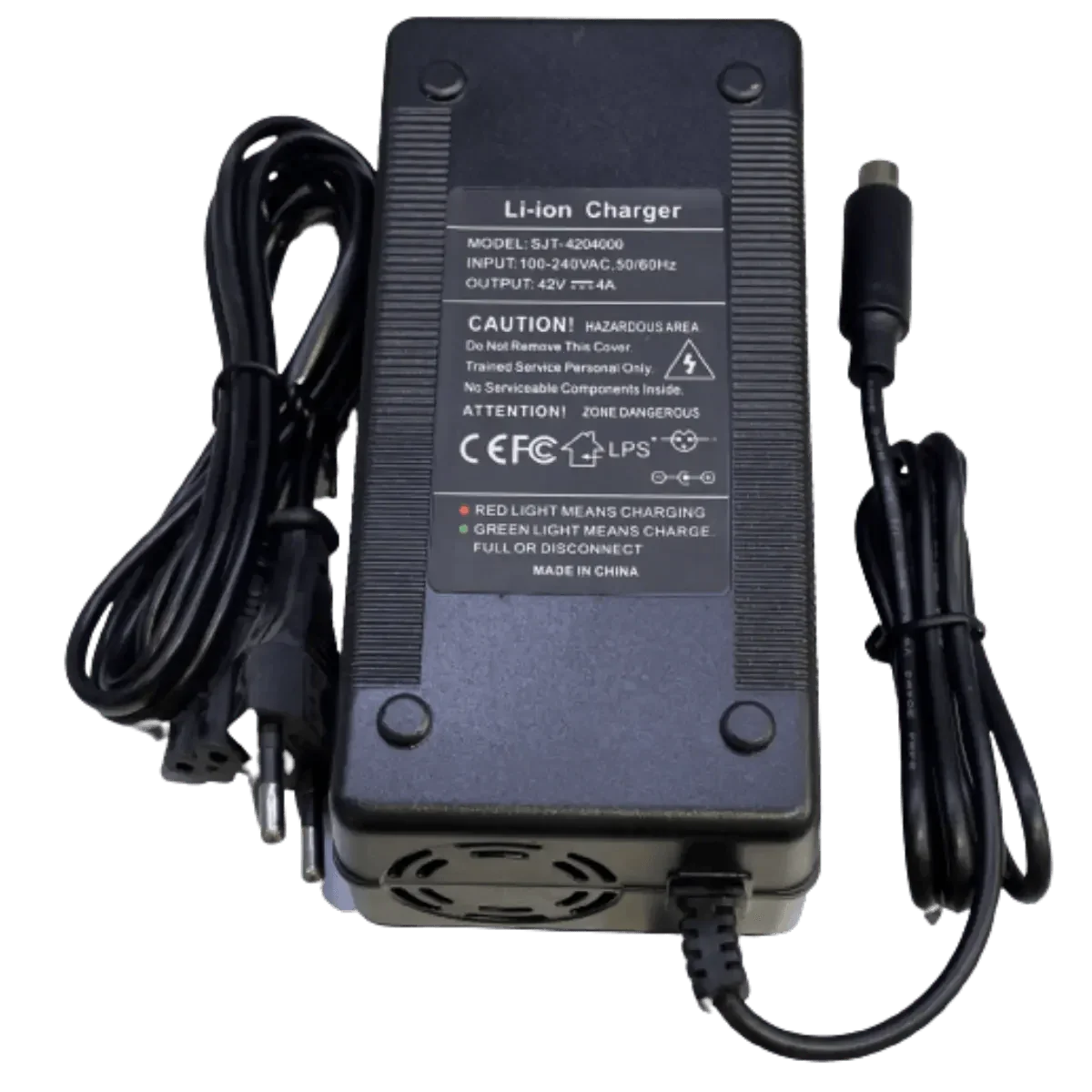 Chargeur de batterie Li-ion 42 V 2 A pour scooter électrique, avec 6 Chargeur de batterie Li-ion 42 V 2 A pour scooter électrique, avec 6