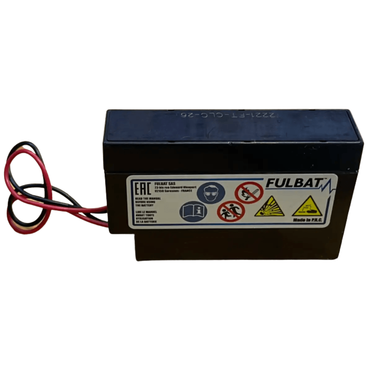 Batterie AGM plomb étanche FP12-0.8 (JST) 12 Volts 800mAh