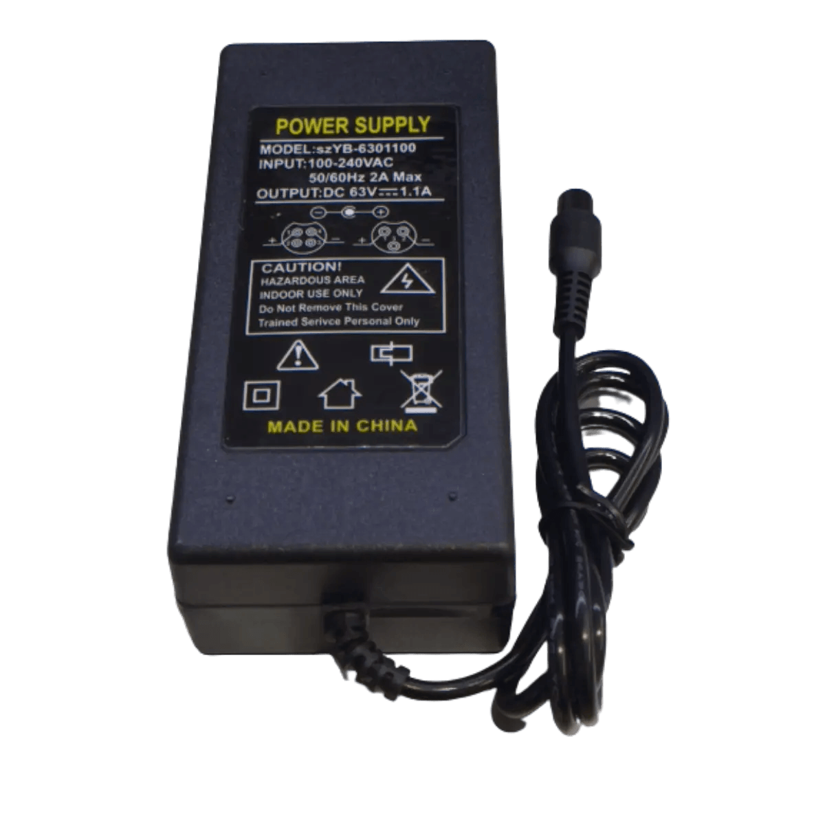 Chargeur 63V 1.1A fiche 4 PIN