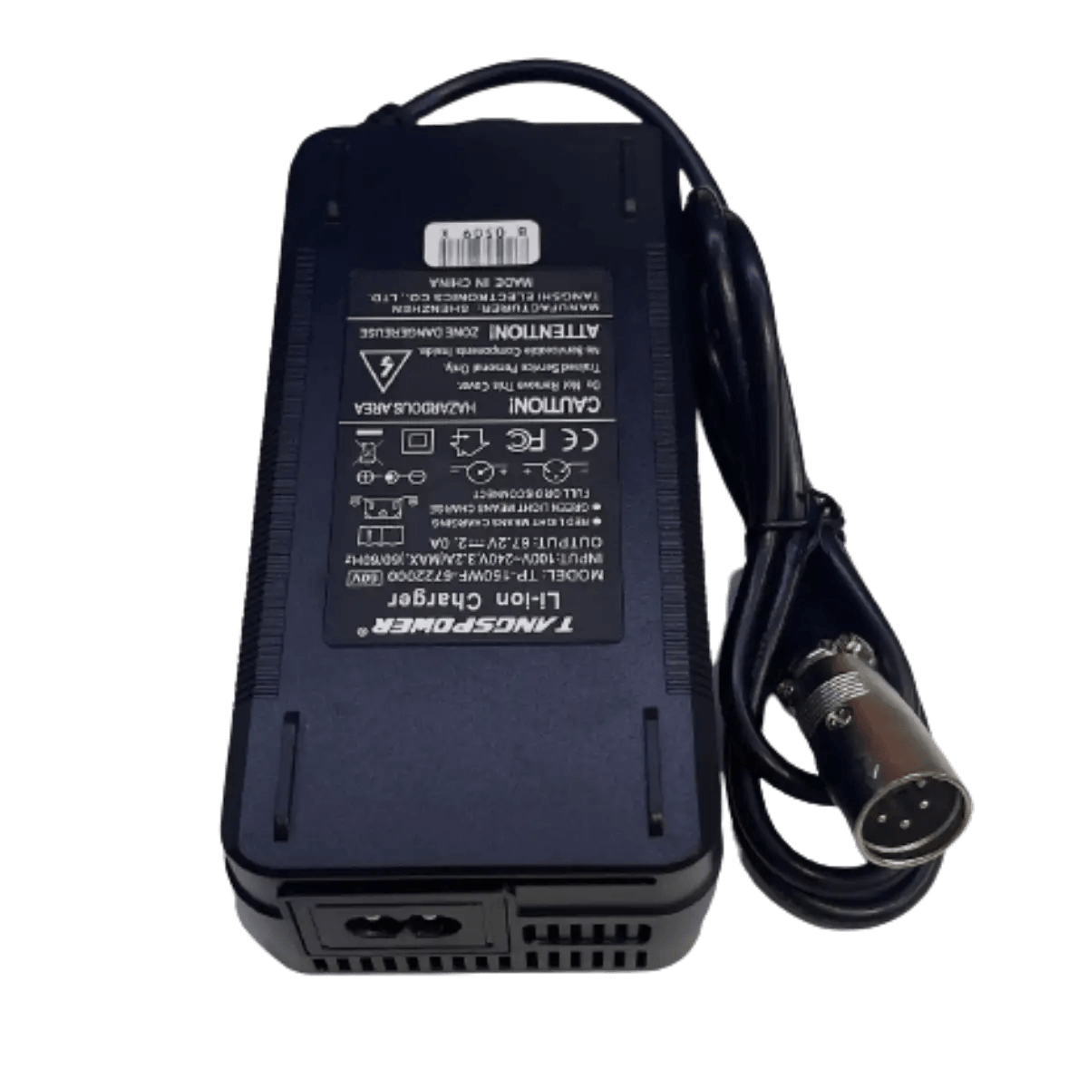 Chargeur de batterie lithium 67.2V 2A avec connecteur XLR 4P