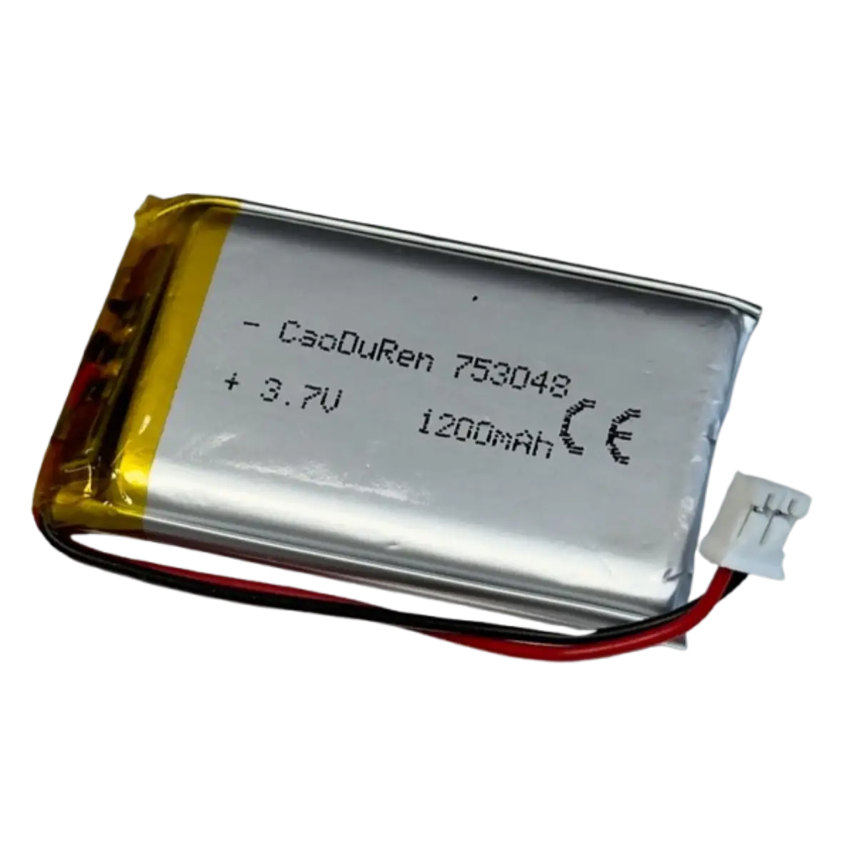 Batterie Li-Po 3.7V 1200mAh 753048  fiche JST