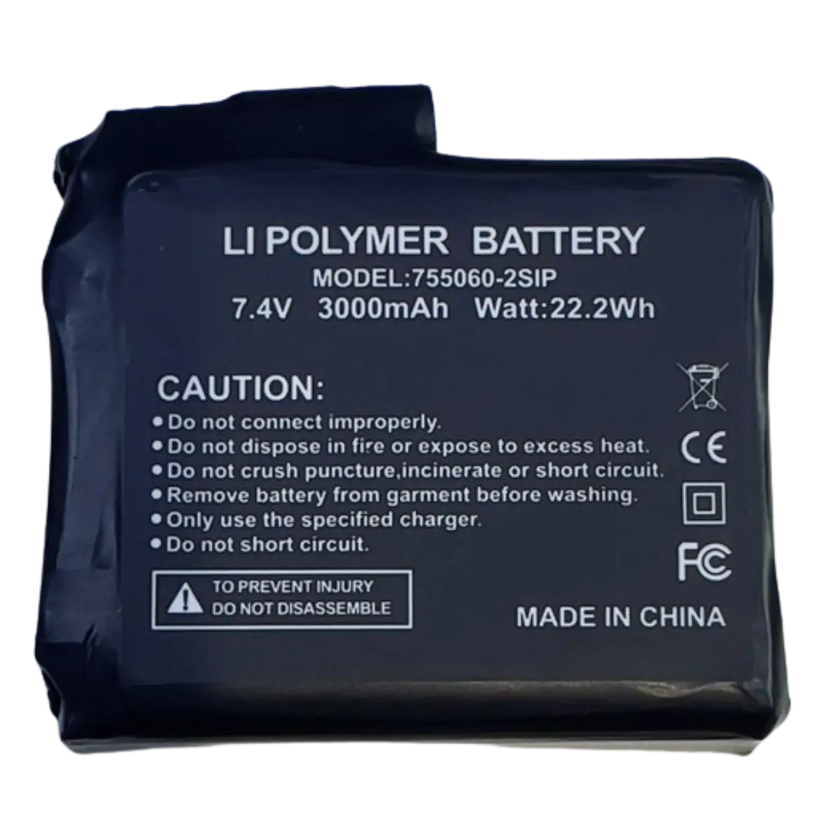 Batterie - Li-Po - 7.4V - 3000mAh - 755060-2SIP
