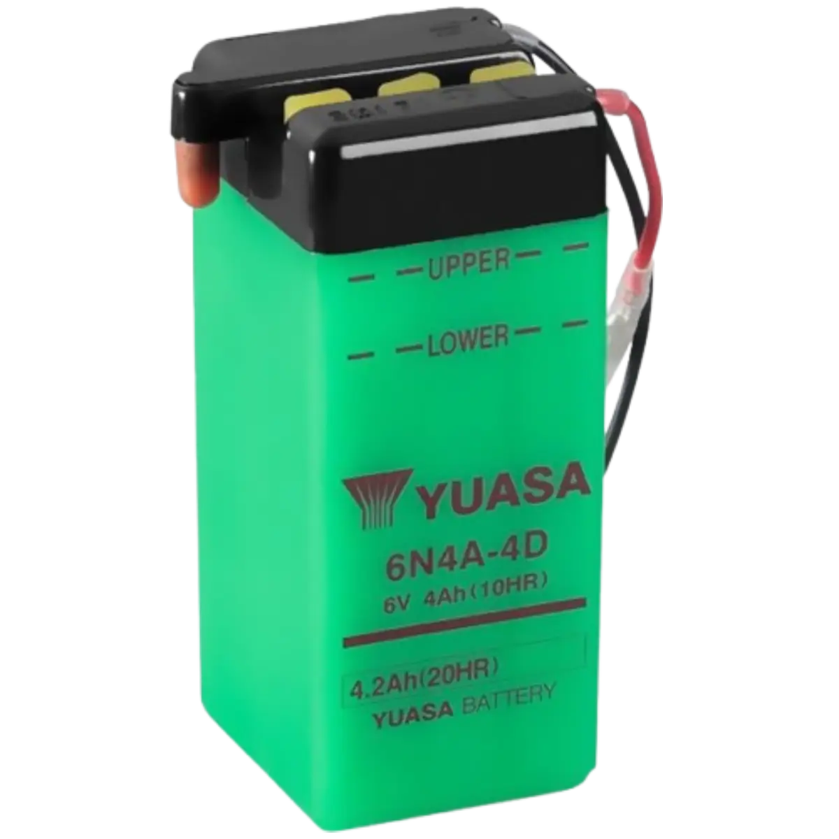 Batterie Yuasa 6N4A-4D Conventionnelle Avec Entretien - Livrée Sans Acide