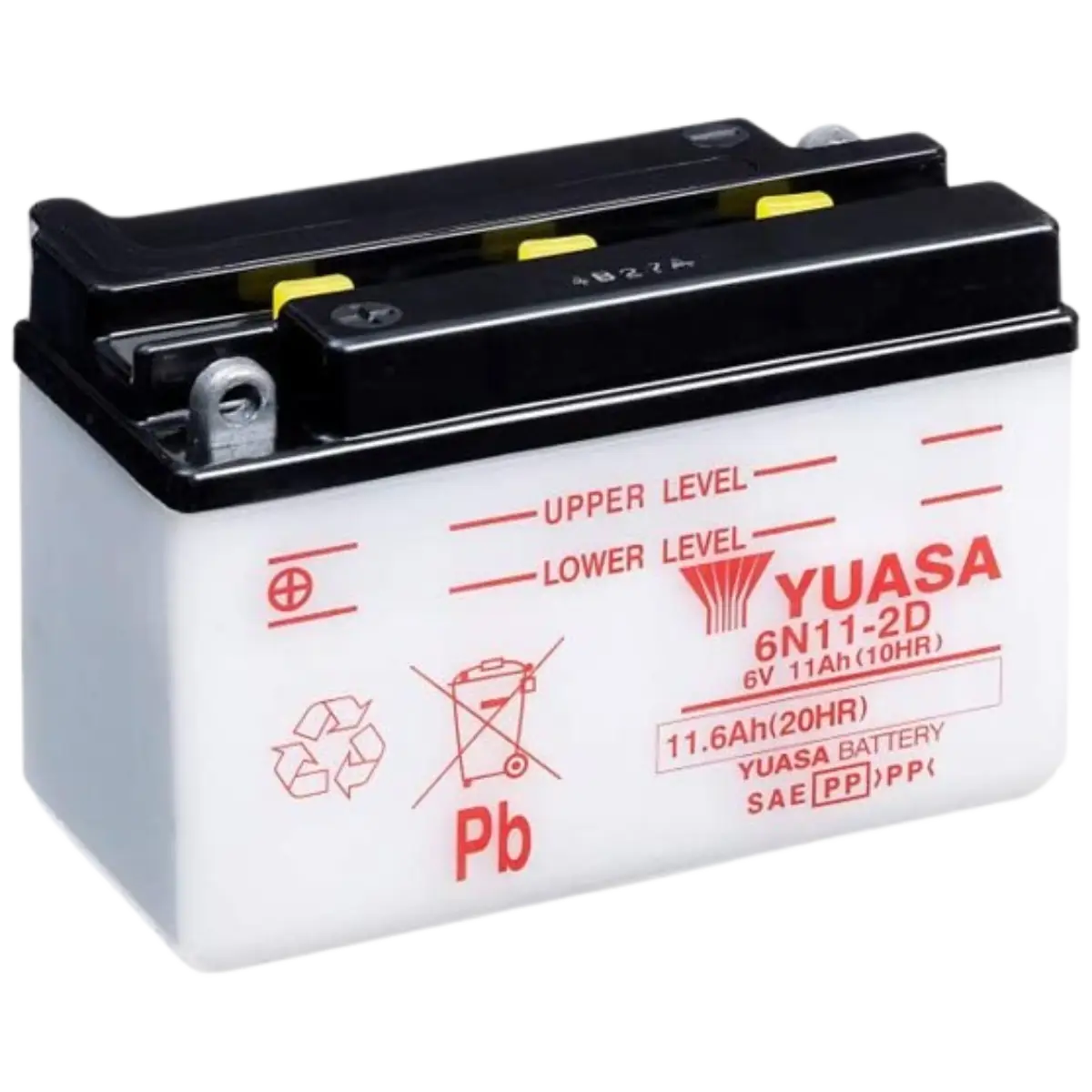 Batterie Yuasa 6N11-2D Conventionnelle Avec Entretien - Livrée Sans Acide