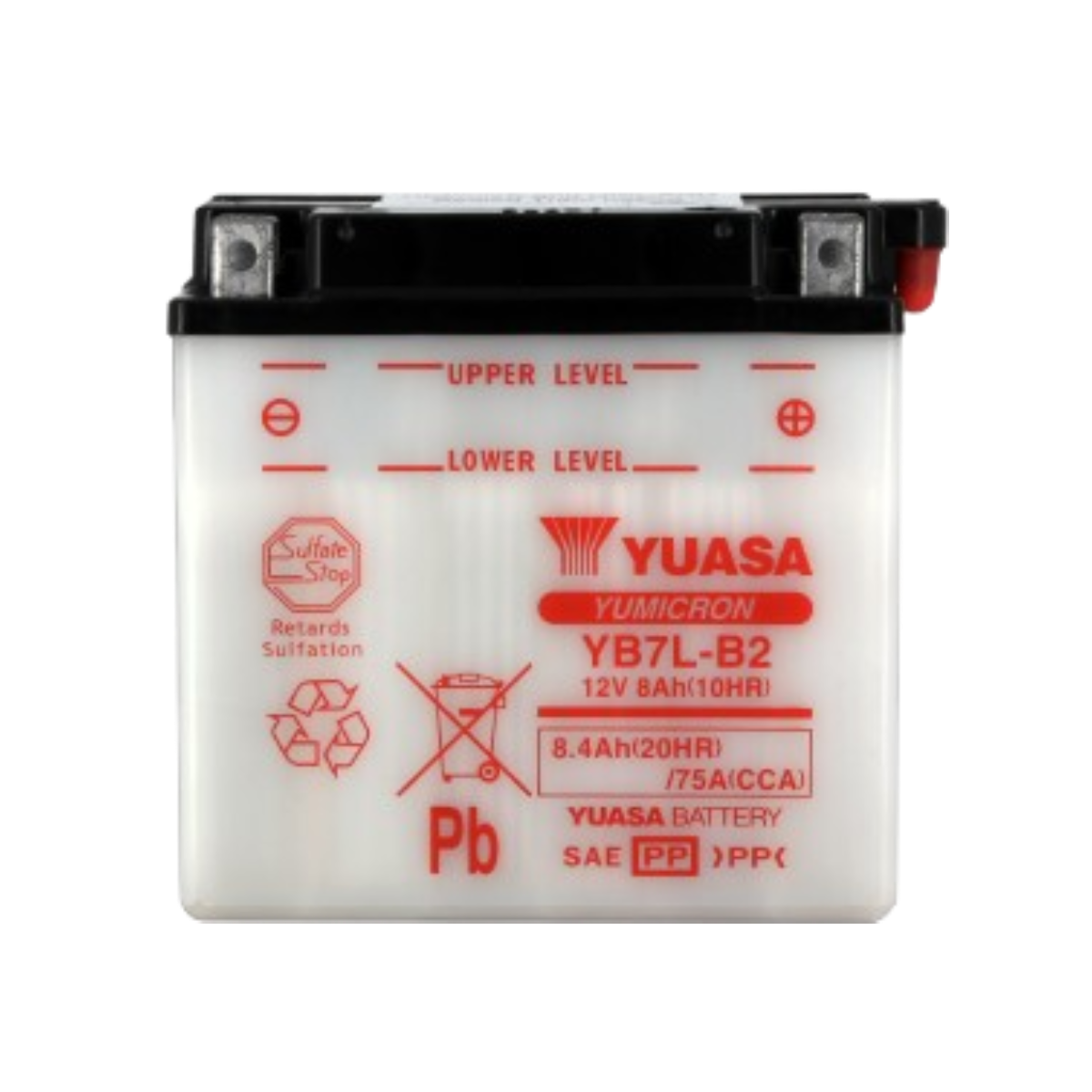 Yuasa - Batterie YB7L-B Conventionnelle Avec Entretien - Livrée Avec Pack Acide