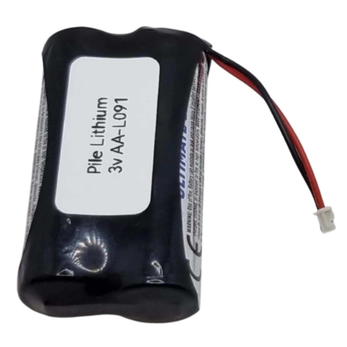 Pack pile lithium 3V 2xAA avec connecteur – Batterie alarme AA-L091 3000mAh