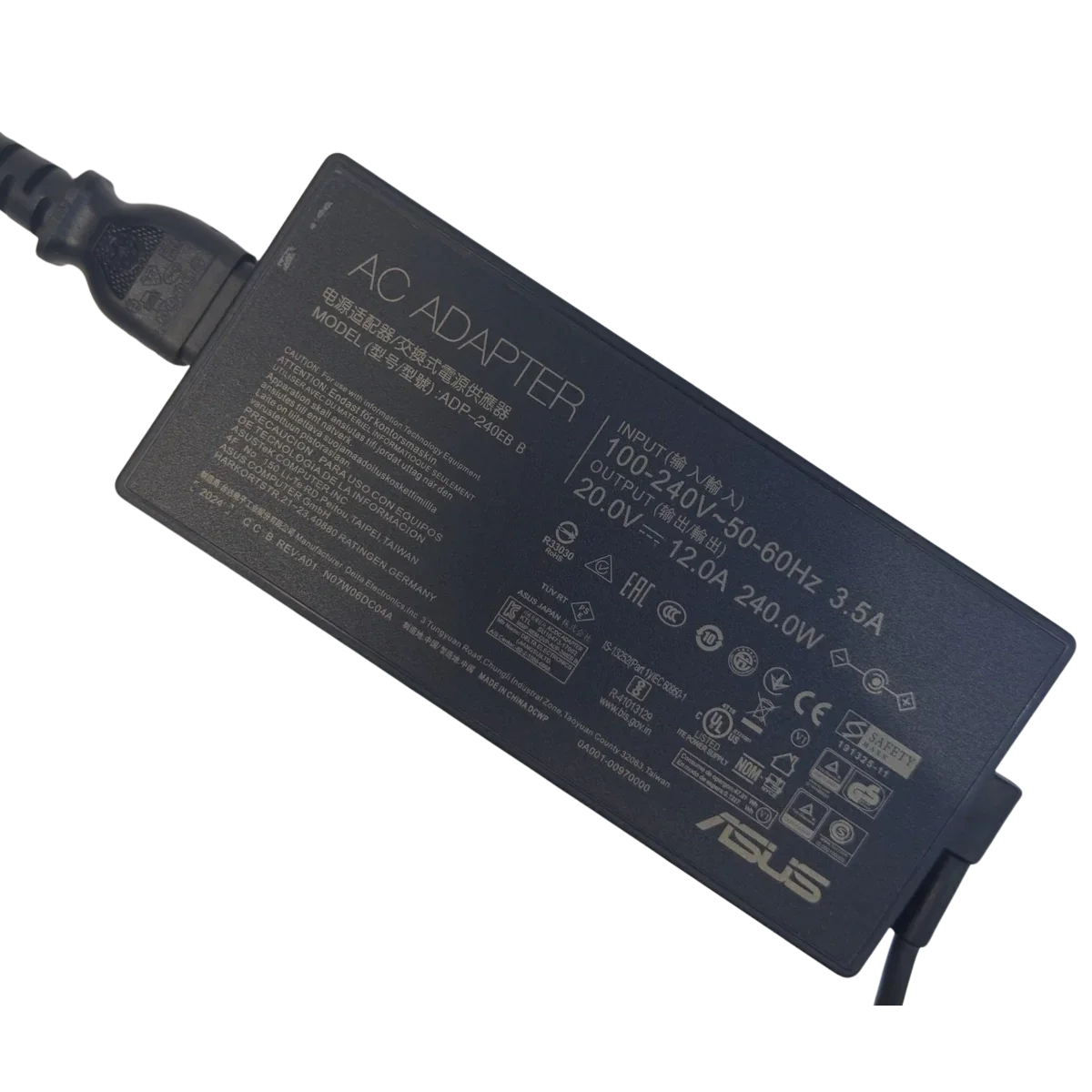 Chargeur ADP-240EB B pour PC ASUS ROG 20V 12A 240W dos rapproché