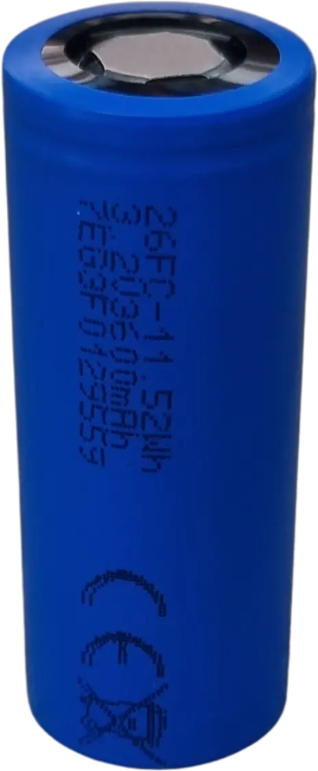 Accu 26650 LiFePO4 3.2V 3600mAh LFP flat top sans pattes