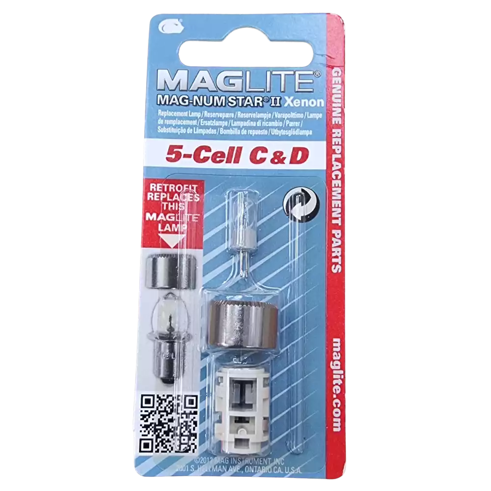 Ampoule Maglite LMXA501 Xenon pour lampe 5-Cell C et D