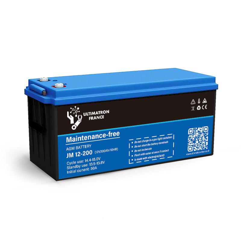 Batterie plomb-carbone 12V - 200Ah - Série JM Accessoires Energie