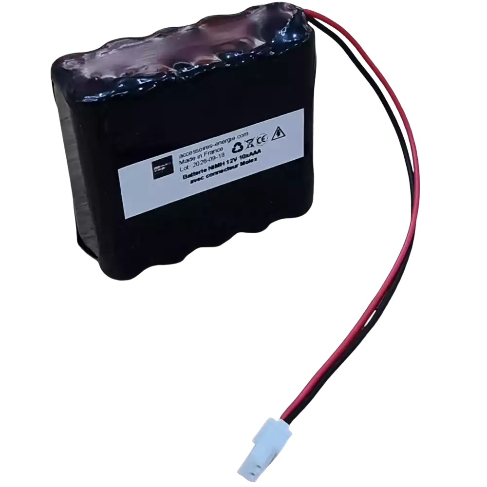 Batterie NiMH 12V 800mAh 10 cellules AAA avec câblage