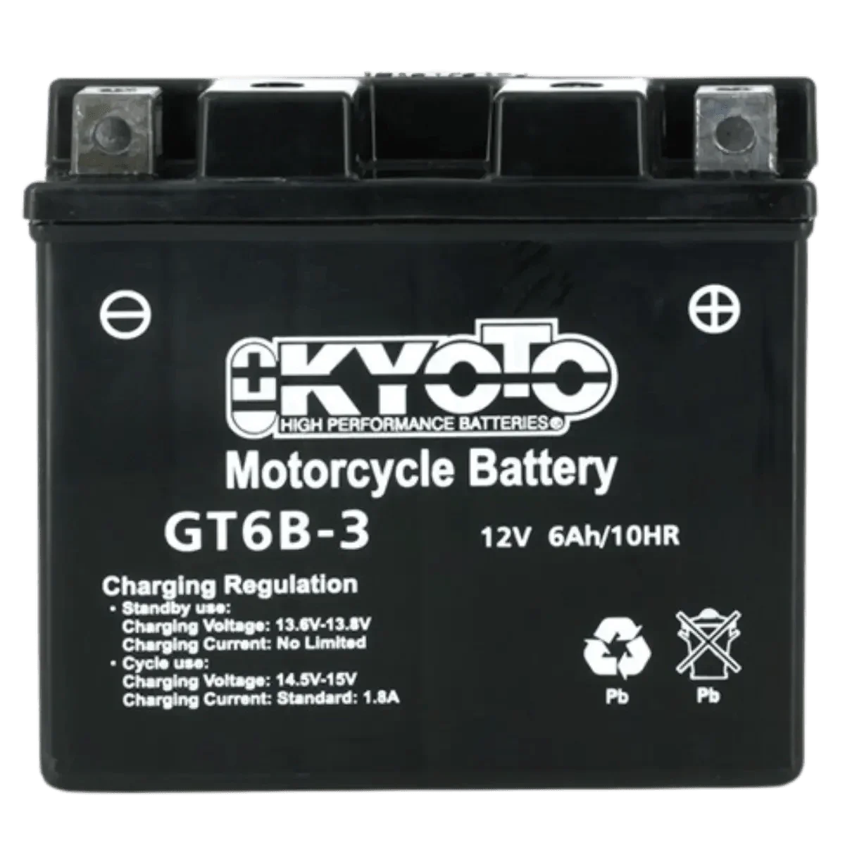 Batterie KYOTO GT6B-3 12V 6Ah AGM vue principale