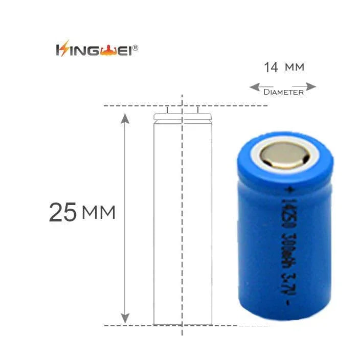 Batterie rechargeable Li-ion 14250 3.7V 1200mAh