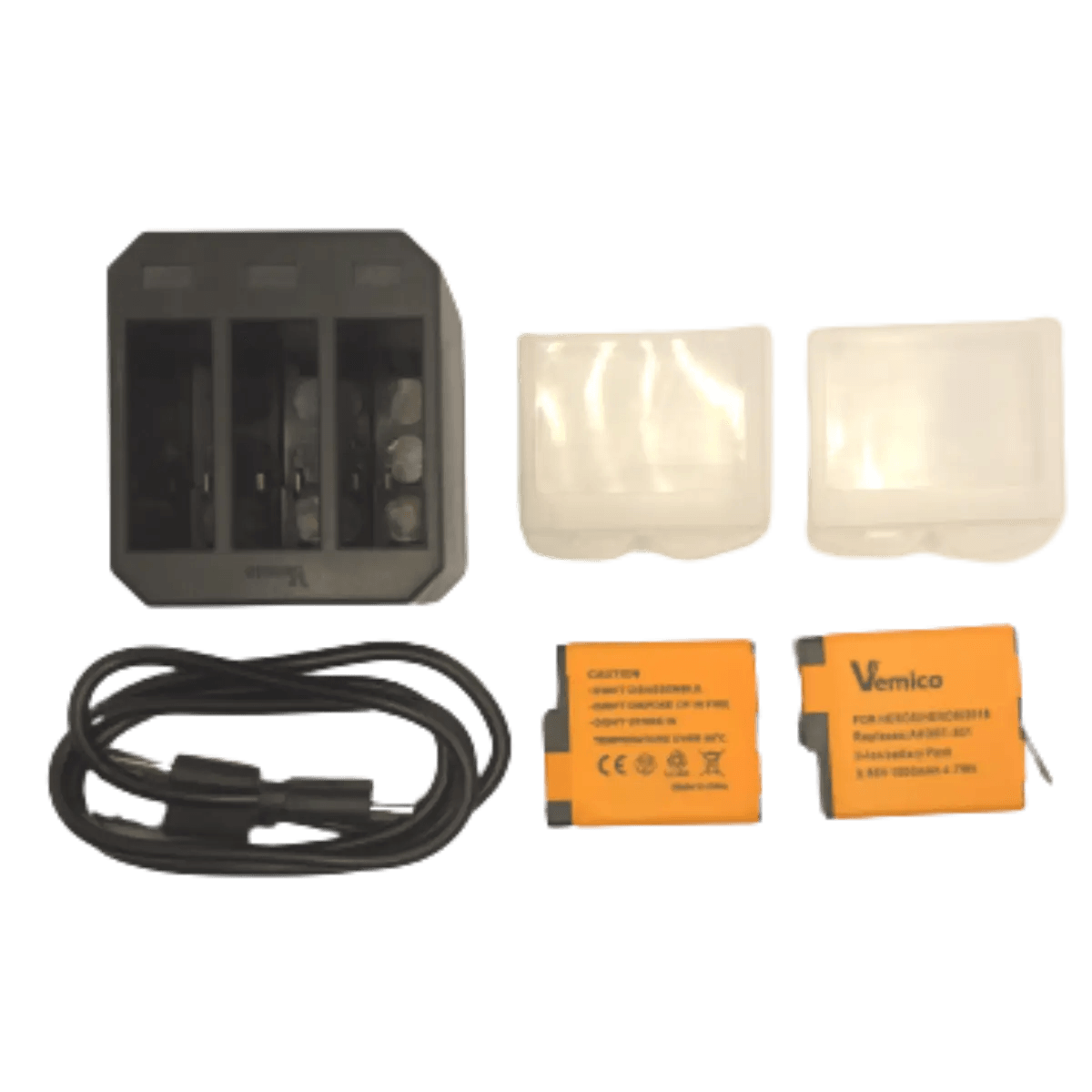 Kit chargeur batterie GoPro Hero 5/6/7 + 2 batteries