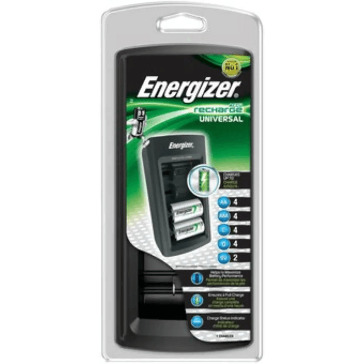 Chargeur universel Energizer AAA AA C D 9v