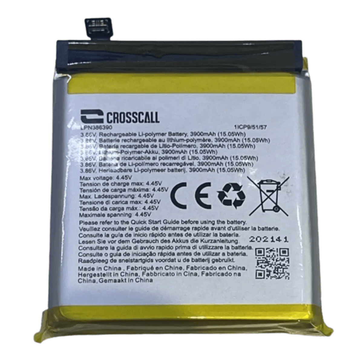 Batterie LPN386390 d'origine pour téléphone Crosscall Core M5