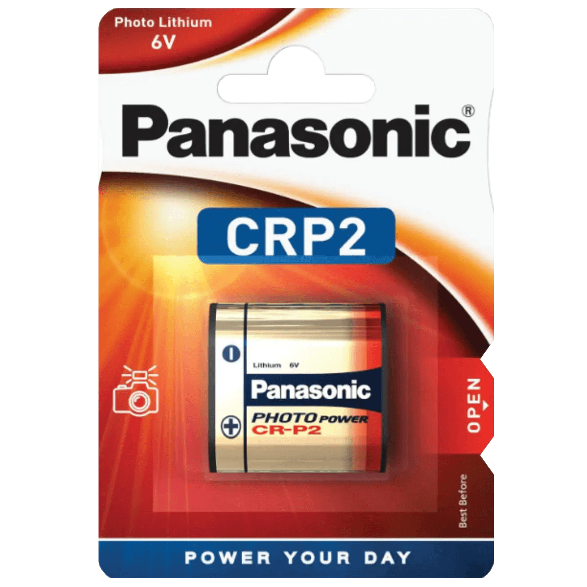 Pile lithium CR-P2 6V Panasonic