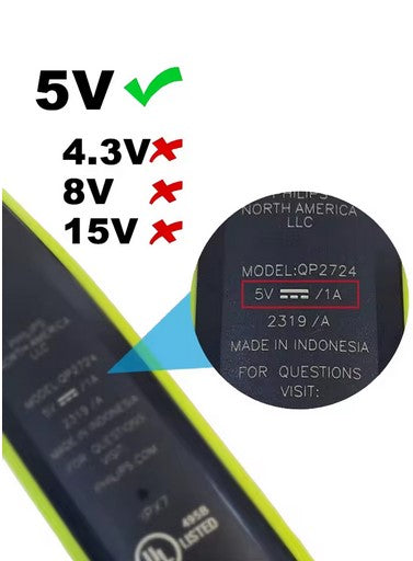 USB Cable for Philips Oneblade, Series 3000, 5000, 5000X, 7000, 9000