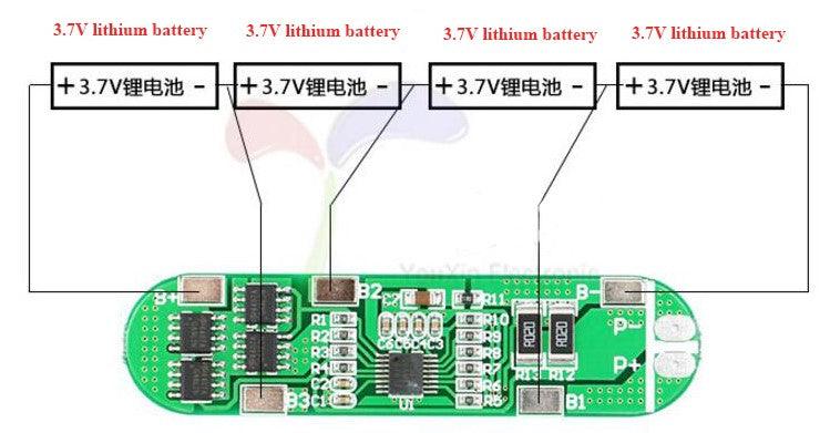 Carte de protection BMS Li-Ion 4S -pour  batterie 14.8v  8A Accessoires Energie