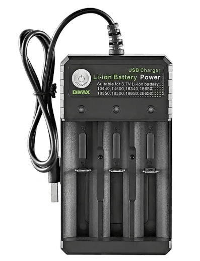 Chargeur USB de 3 batteries au lithium avec voyant LED Accessoires Energie