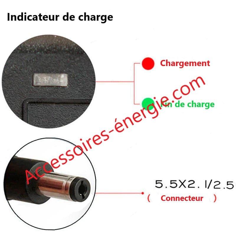 Chargeur pour Trottinette 29.4v 2A Connecteur 5.5x2.1mm Accessoires Energie