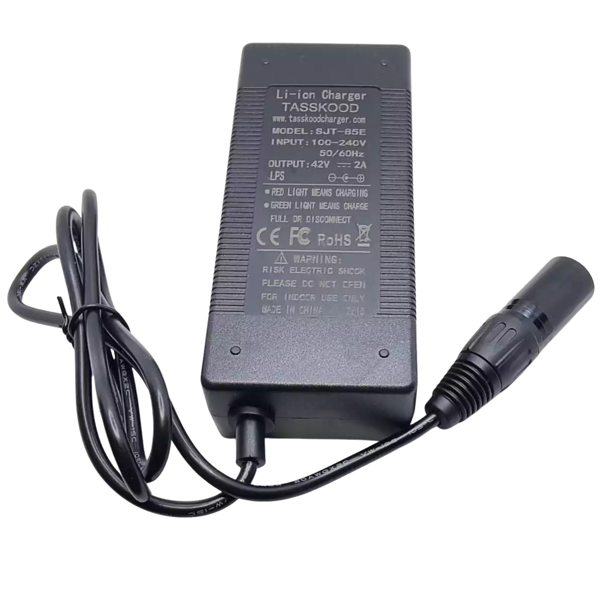 Chargeur lithium 42 V 2 A 84 W pour vélo électrique 36 V