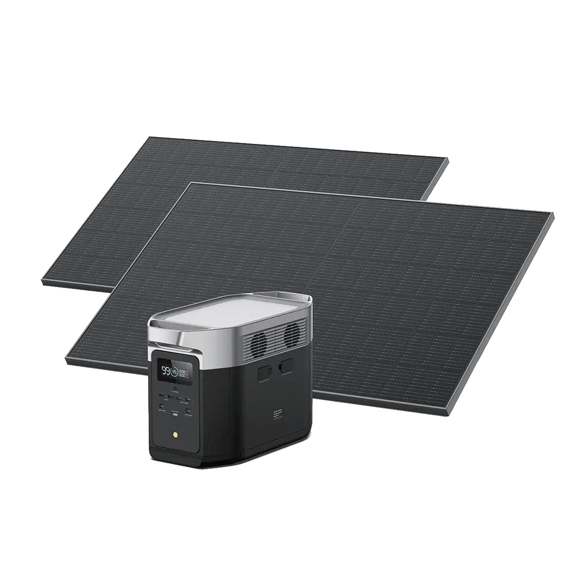 Station électrique 2016Wh Delta Max + 2 Panneaux solaires rigides 400W - Accessoires Energie