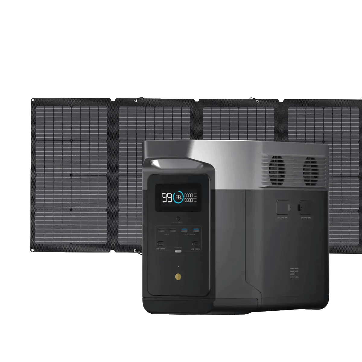 Station électrique 2016Wh Delta Max + Panneau solaire portable 400W