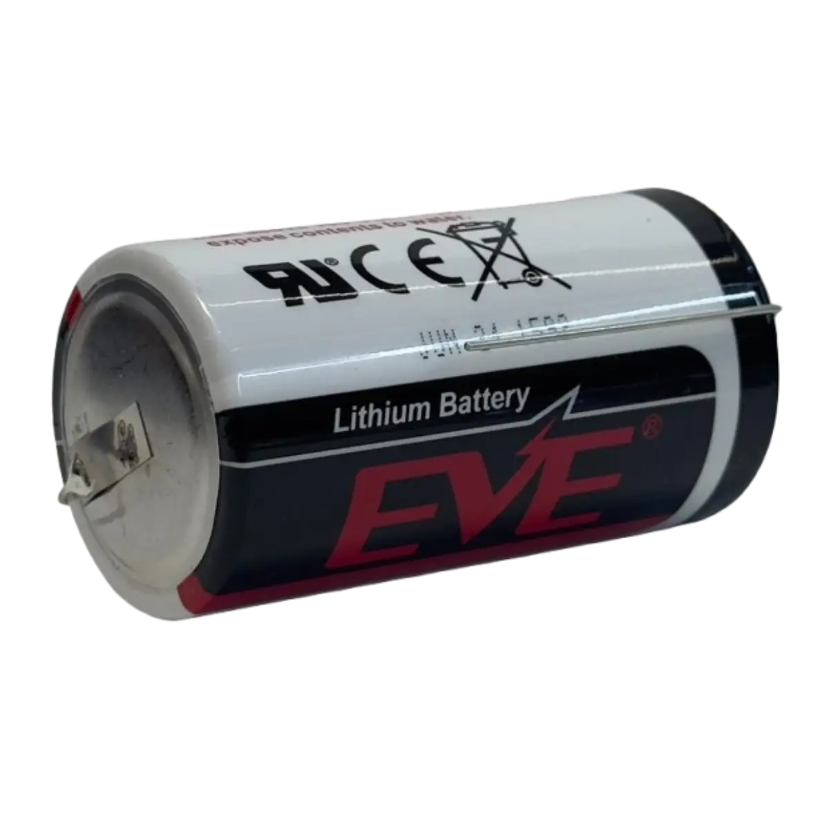 Pile Lithium 3.6V EVE ER34615 D avec languettes à souder